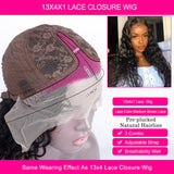 T Part Loose Deep Lace Front Wigs Human Hair Natural Color 180% Density