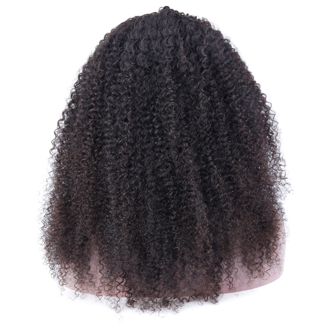 YUZHU Kinky Curly 13x1 T Part Lace Front Wigs Douible Drawn Human Hair Natural Color 200% Super High Denisty