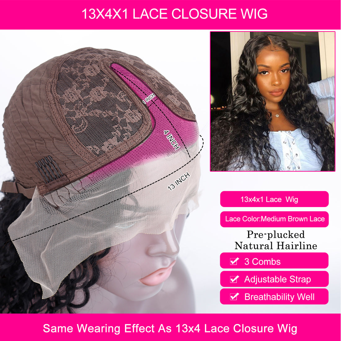 YUZHU Kinky Curly 13x1 T Part Lace Front Wigs Douible Drawn Human Hair Natural Color 200% Super High Denisty