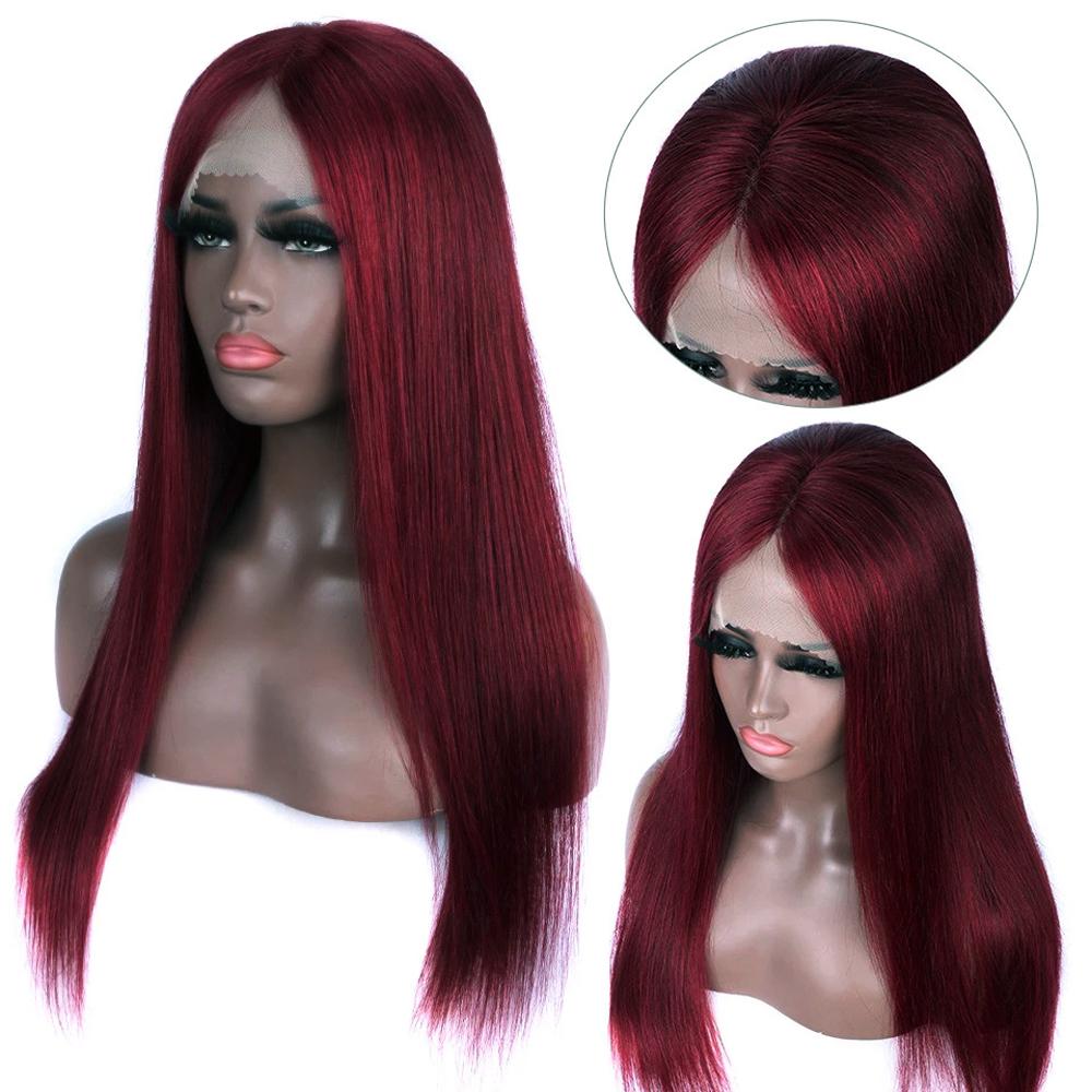 YUZHU 99J Straight 4x4 HD Lace Front Wigs Human Hair