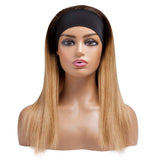 YUZHU Ombre Straight 1B/27 Headband Wig Brazilian Human Hair Wigs for Black Women