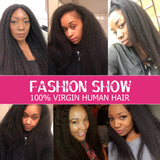 Kinky Straight Bundles With Closure Brazilian Human Hair Natural Black
