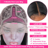 YUZHU Loose Deep Wave 13x1 Human Hair Lace Front Wigs
